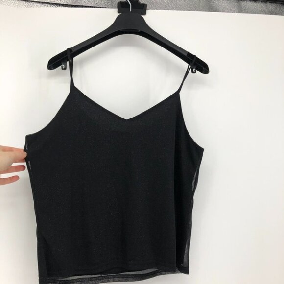 Vintage L’Equipe made in Canada black glitter camisole - Picture 2 of 13